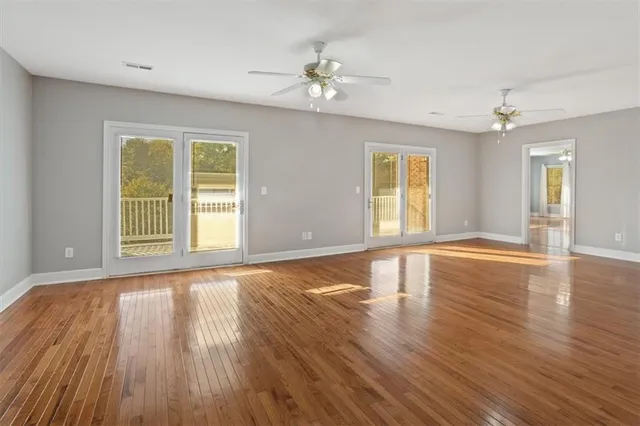 a view of a yard with an outdoor space