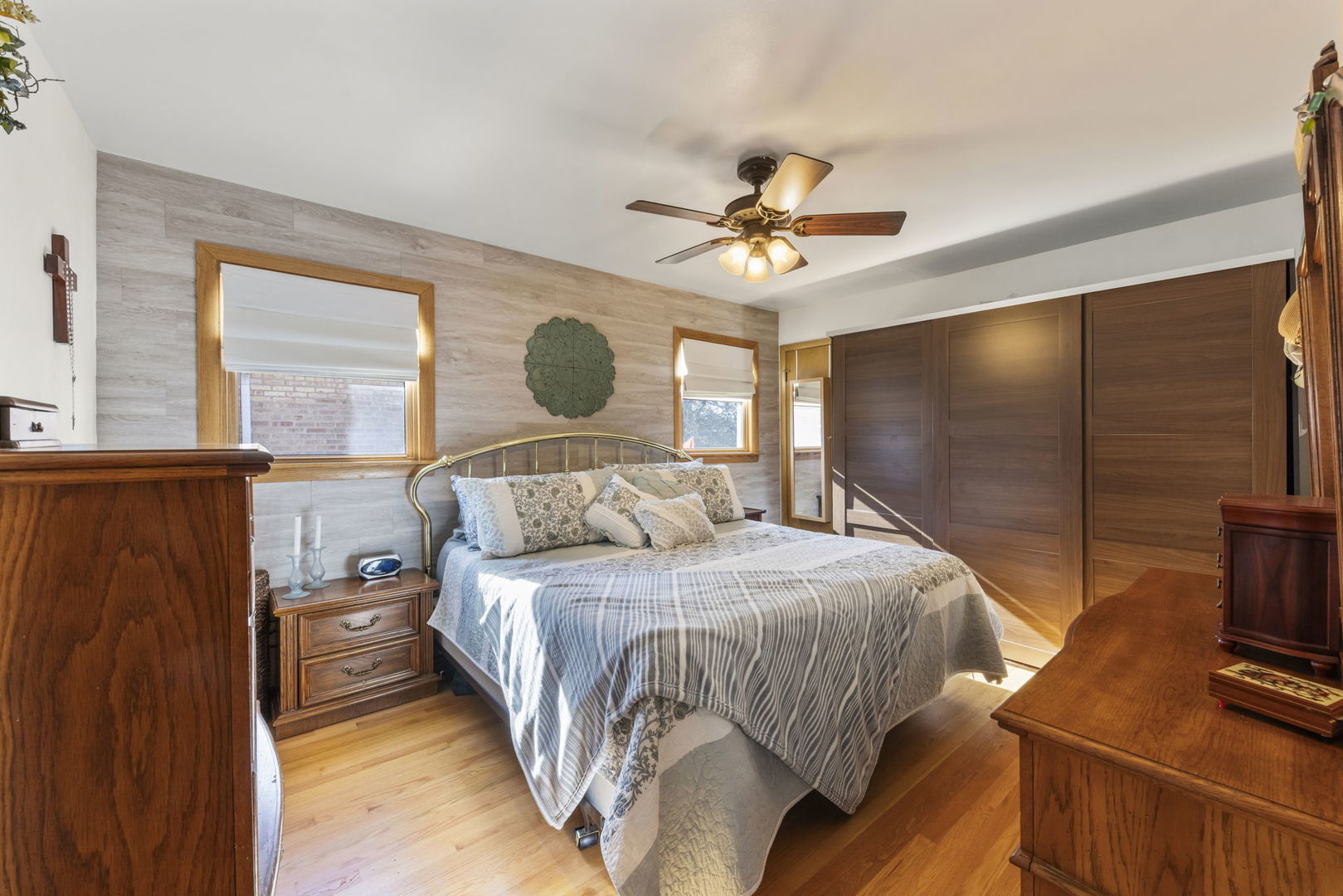 8625 South Kildare Avenue Chicago, IL 60652 - Photo 10 of 26 a bedroom with a bed a window and a flat screen television