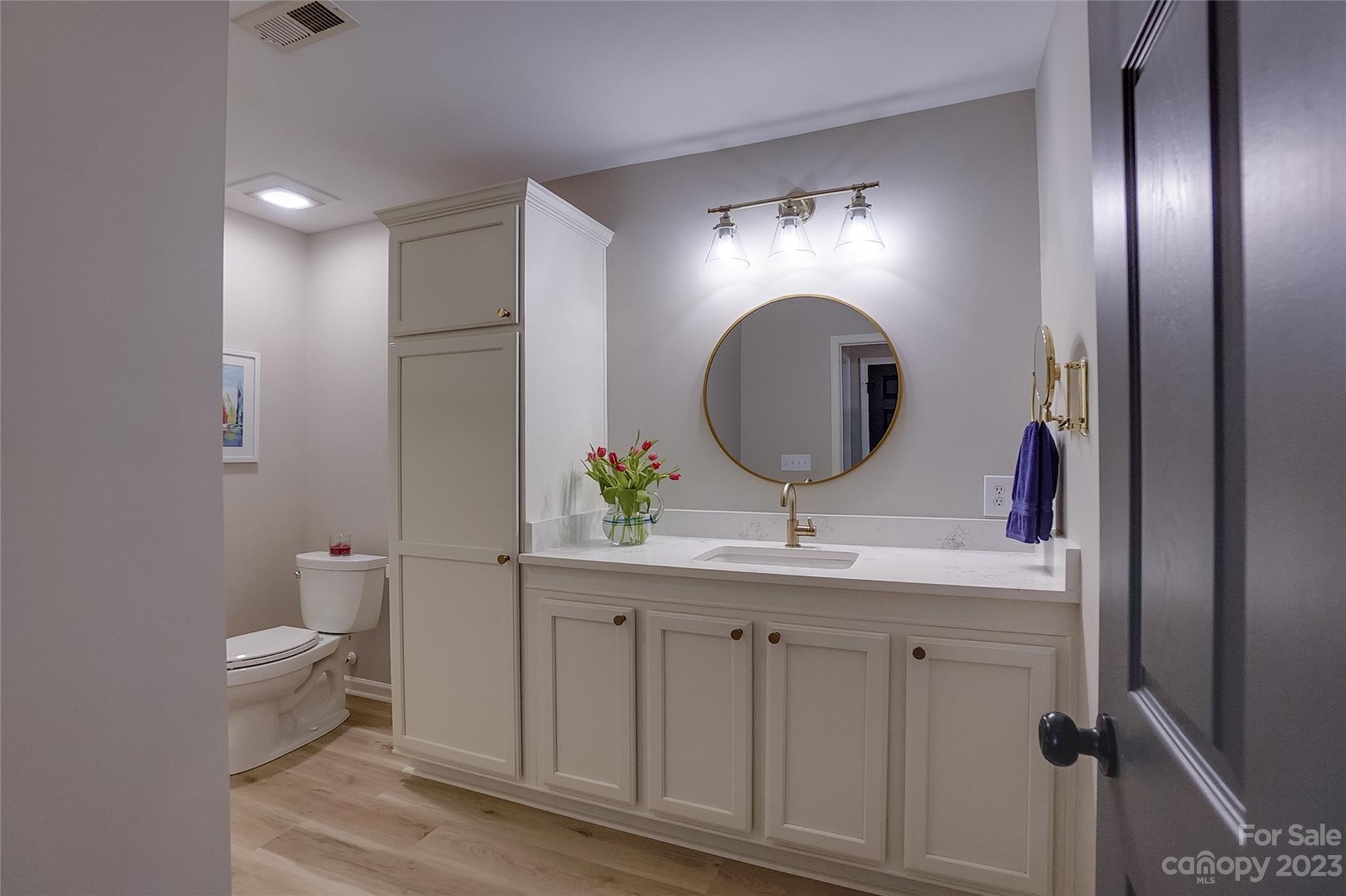 815 Ledgestone Court Tega Cay, SC 29708 - Photo 26 of 39 a bathroom with a toilet sink and mirror