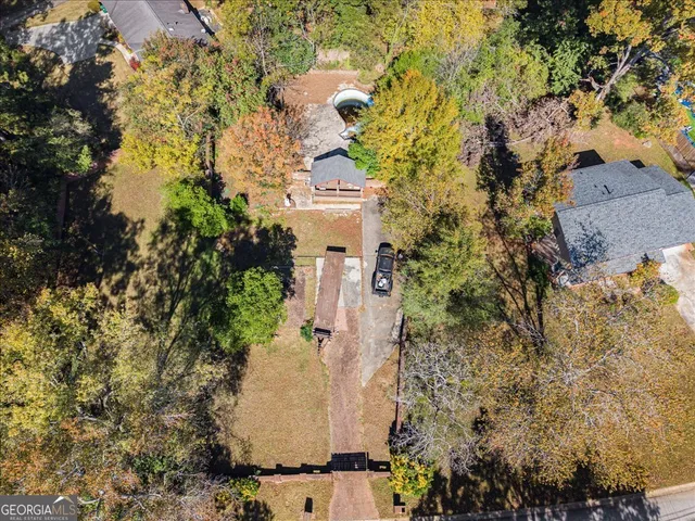aerial view of residential house with outdoor space