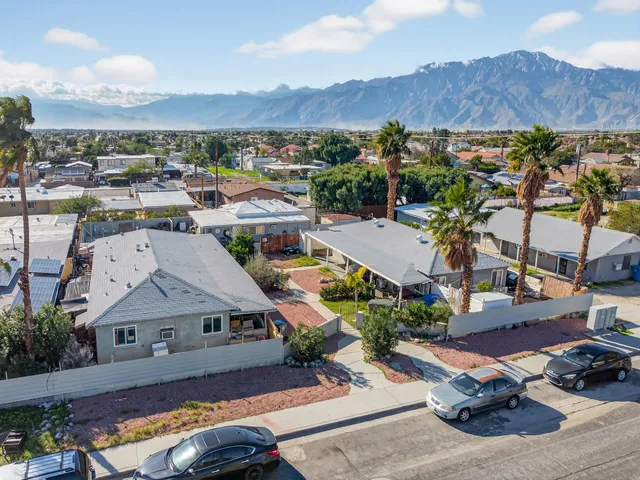 an aerial view of multiple house