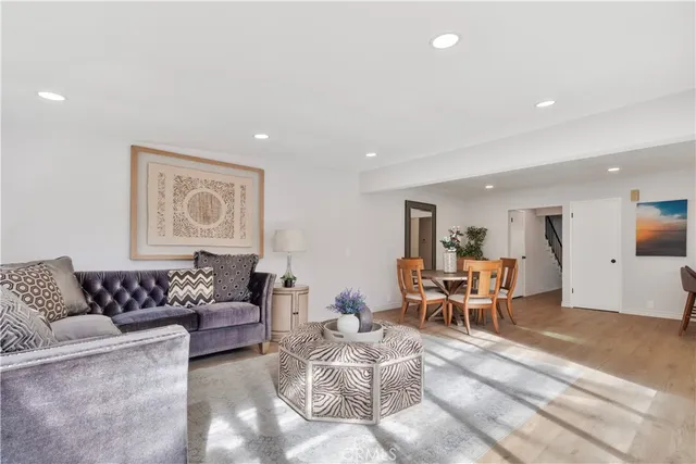 a living room with furniture and a couch