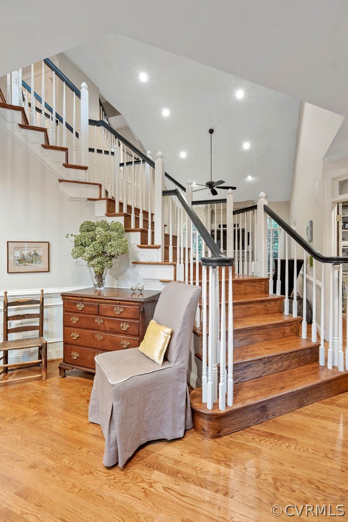 14837 Felbridge Way Midlothian, VA 23113 - Photo 22 of 50 a living room with wooden floor and stairs