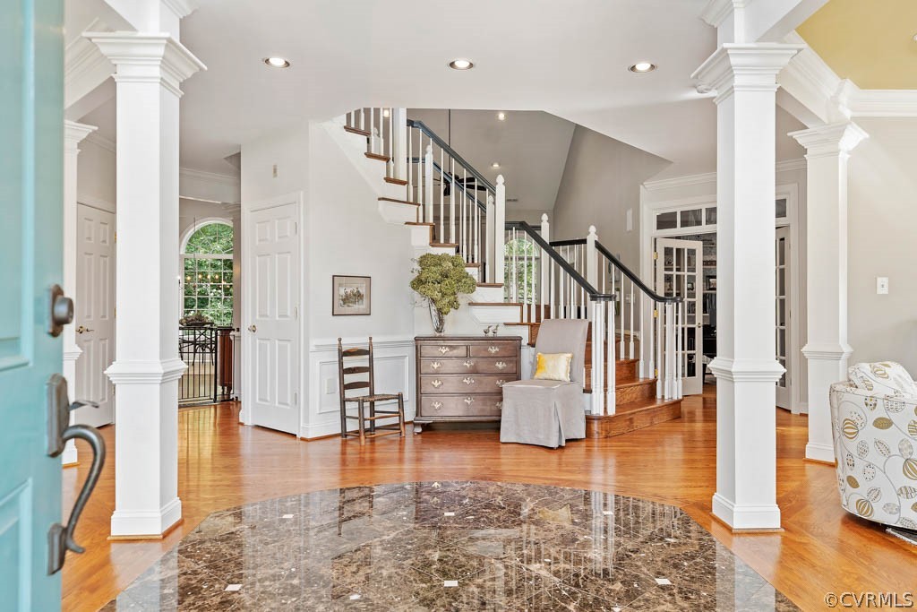 14837 Felbridge Way Midlothian, VA 23113 - Photo 3 of 50 a view of entryway and hall with wooden floor