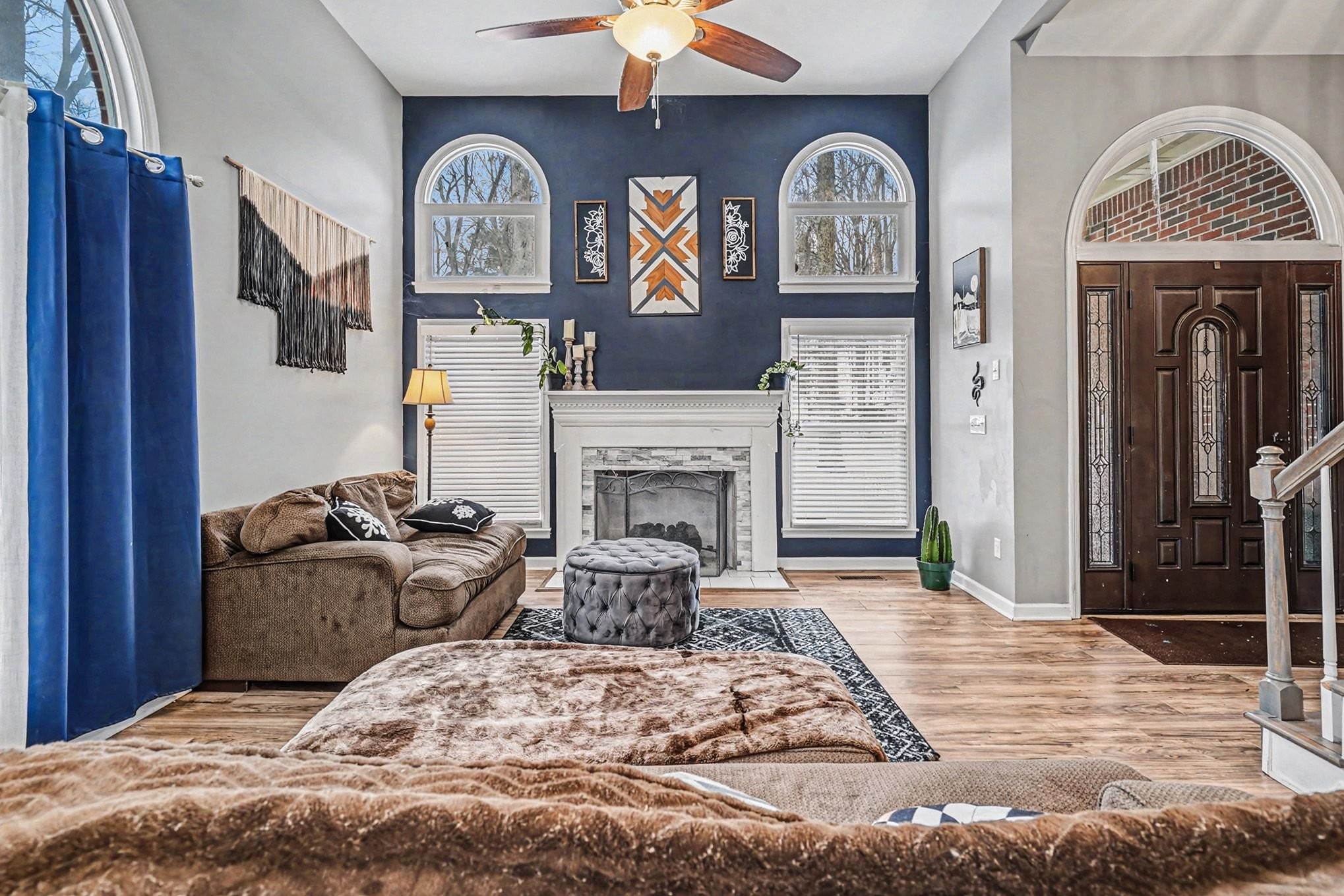 2202 Woodmont Drive Springfield, TN 37172 - Photo 8 of 43 a bedroom with a bed and a fireplace