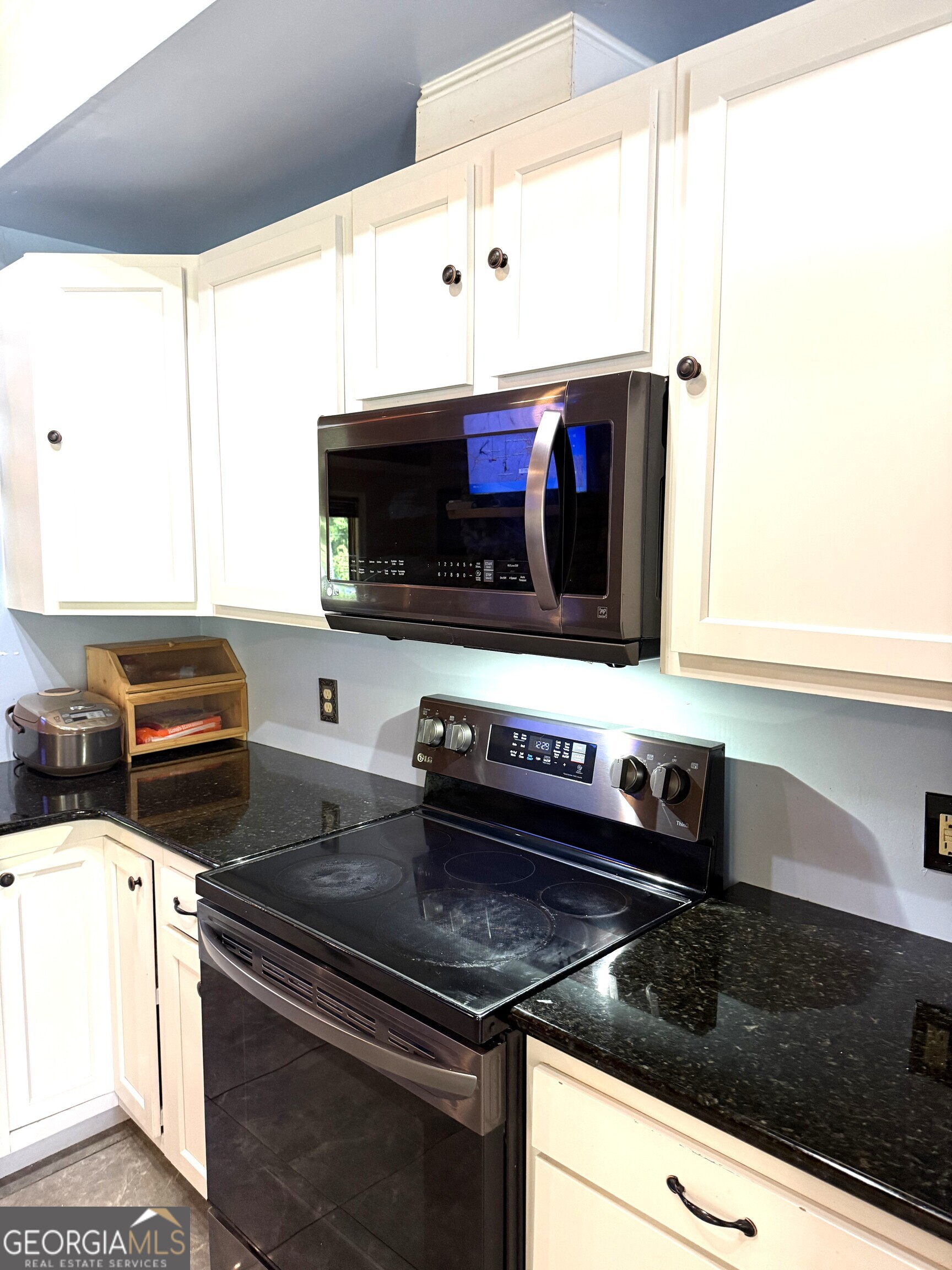 725 Musgrove Road Griffin, GA 30223 - Photo 13 of 52 a kitchen with stainless steel appliances a stove a microwave a sink and cabinets