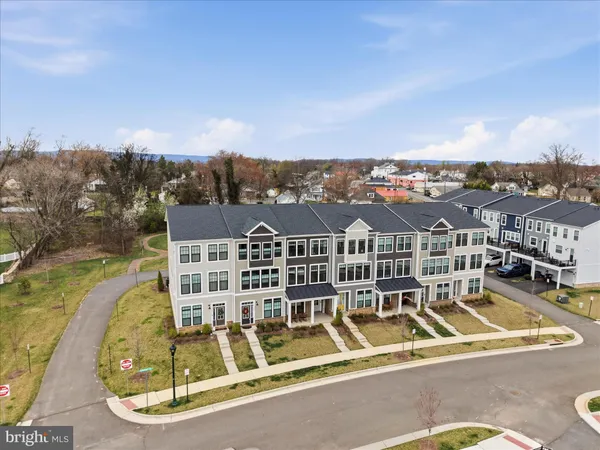 an aerial view of residential building and city view