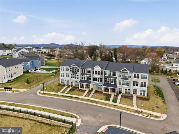 a front view of a building with street