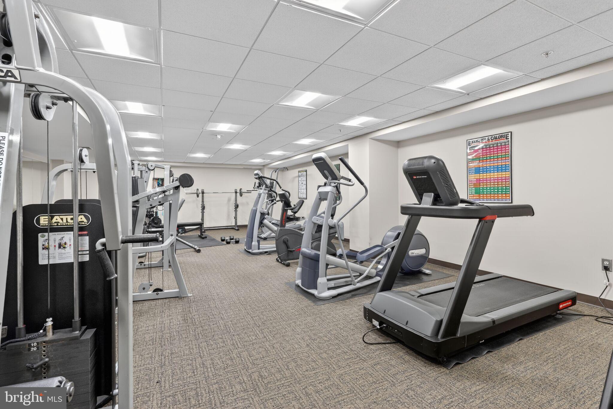 7915 Eastern Avenue Northwest, Unit 1011 Silver Spring, MD 20910 - Photo 27 of 28 a view of a room with gym equipment