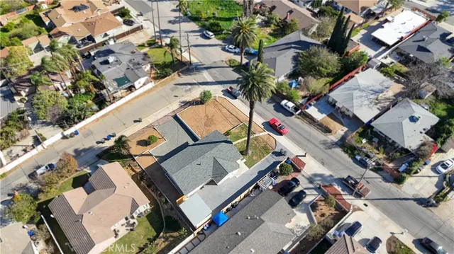 an aerial view of multiple house