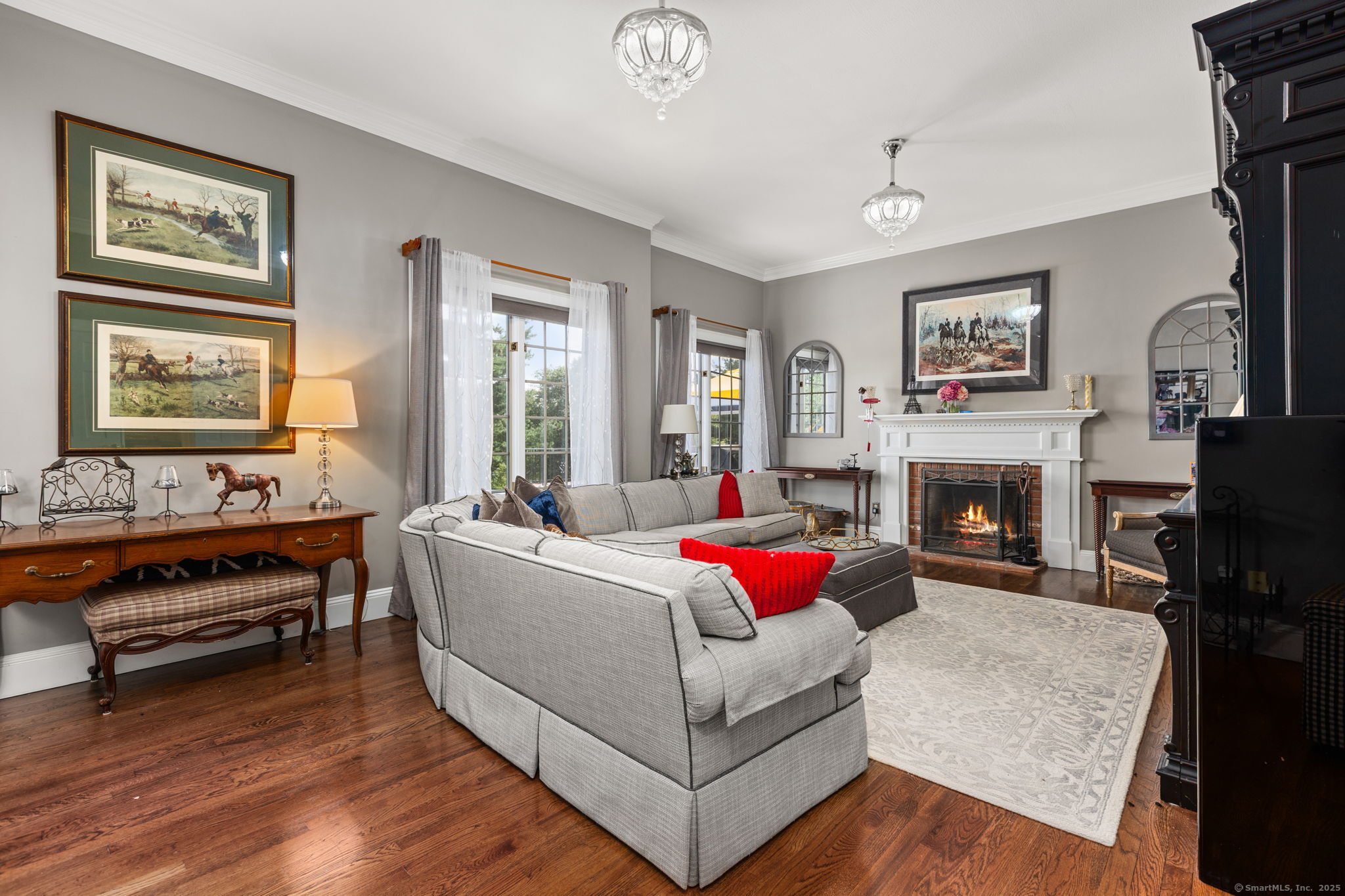 803 North Salem Road Ridgefield, CT 06877 - Photo 6 of 40 a living room with furniture fireplace and window