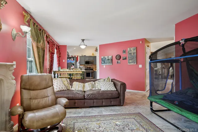 a living room with furniture and a couch