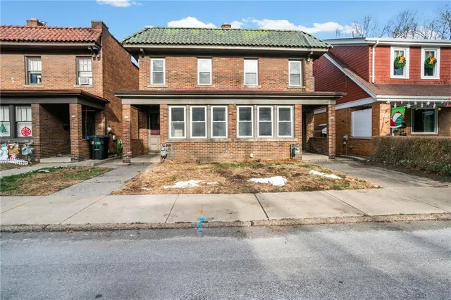 a front view of a house