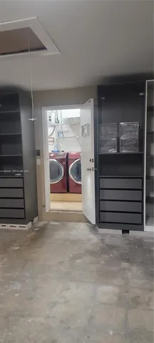 a view of storage and utility room