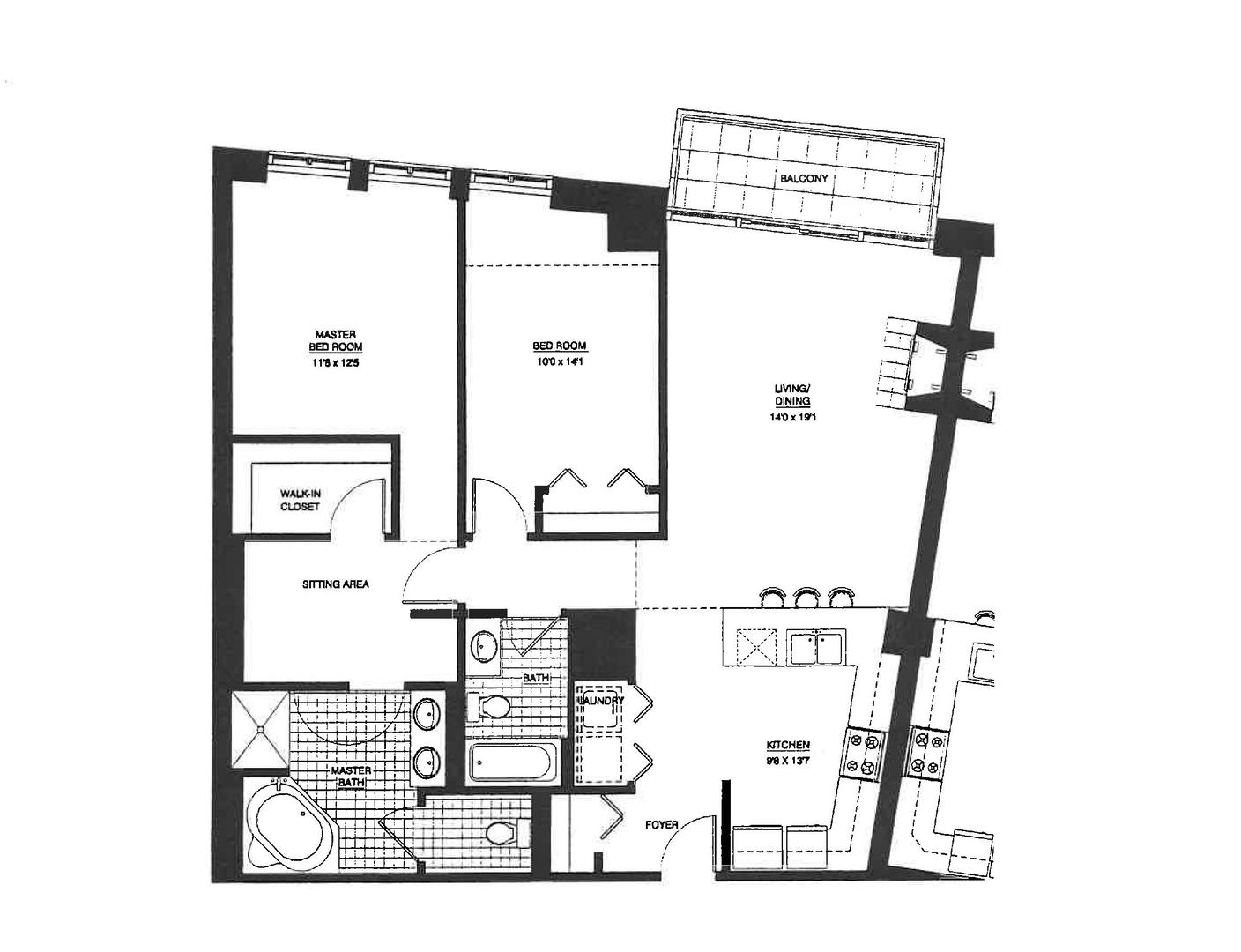 1515 South Prairie Avenue, Unit 508 Chicago, IL 60605 - Photo 22 of 22 a picture of a bench in front of a door