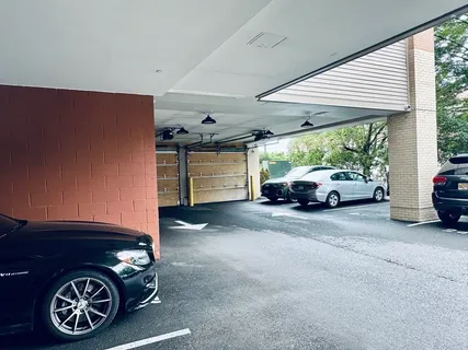 a car parked in garage