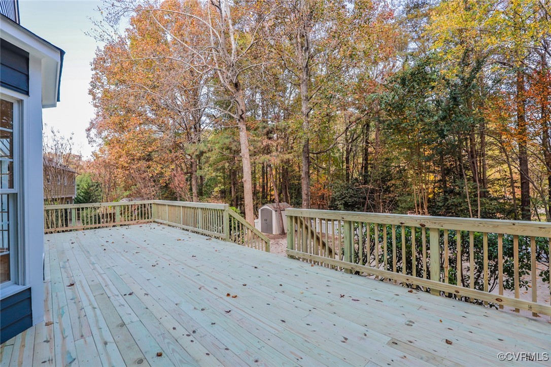 14900 Sandstone Ridge Court Midlothian, VA 23112 - Photo 45 of 50 a view of deck with seating and trees