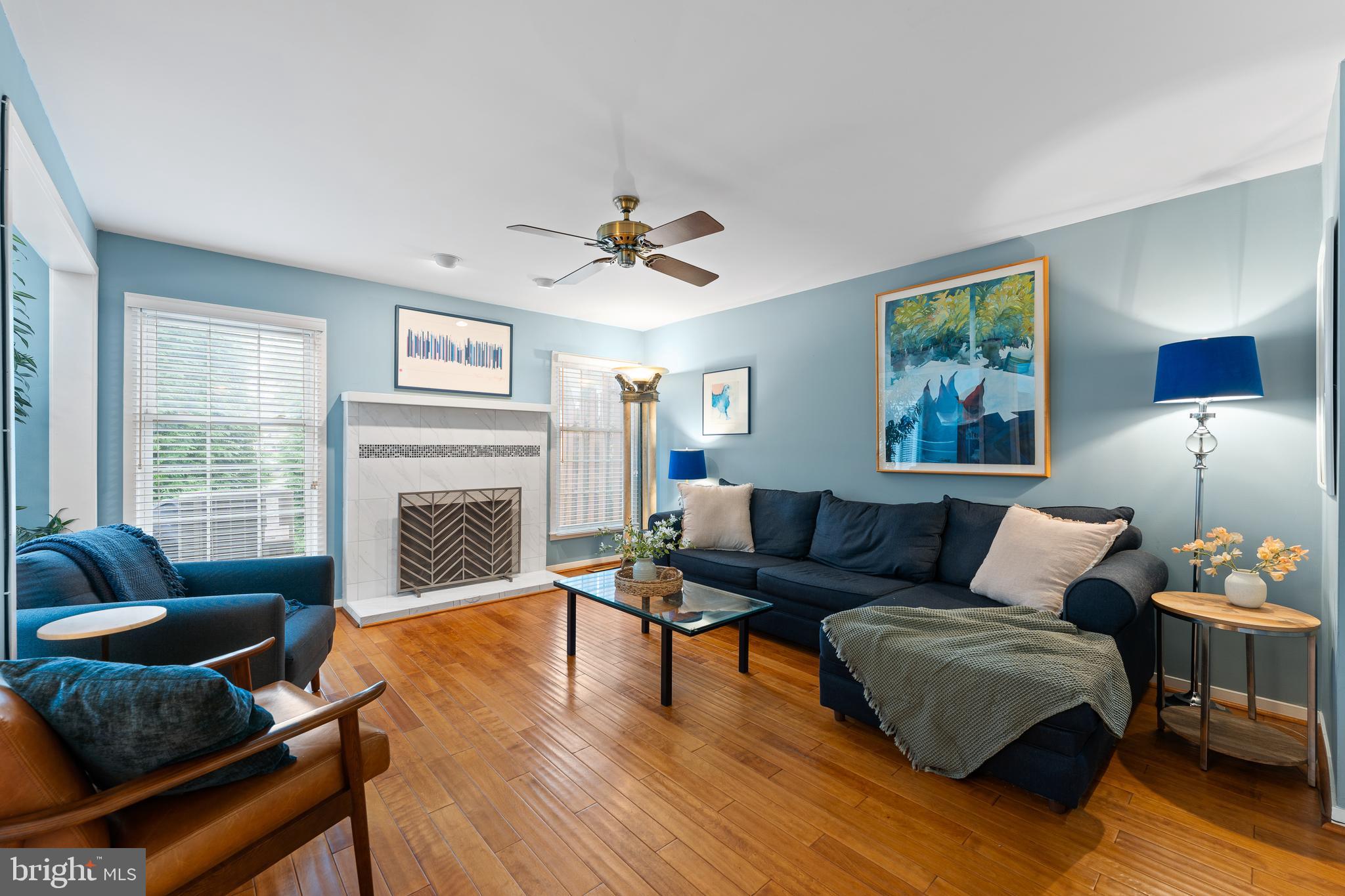 19 Windsor Circle Chesterbrook, PA 19087 - Photo 11 of 28 Living space with wood fireplace