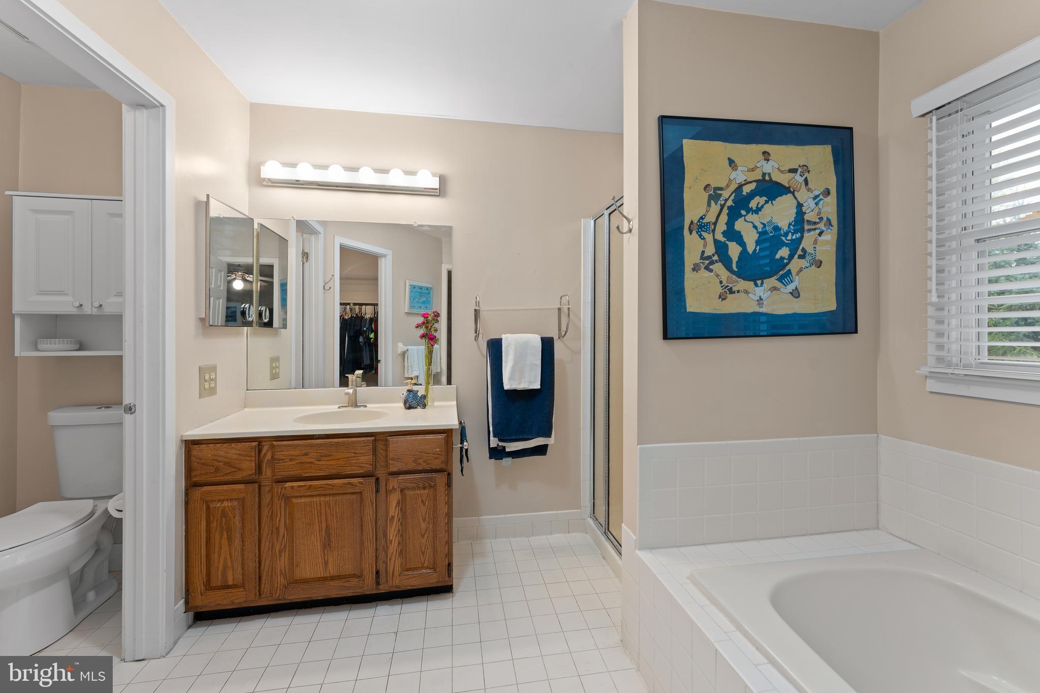 19 Windsor Circle Chesterbrook, PA 19087 - Photo 16 of 28 Primary en-suite bath with soaking tub & shower