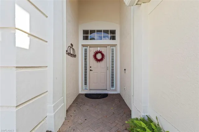 a view of front door of house