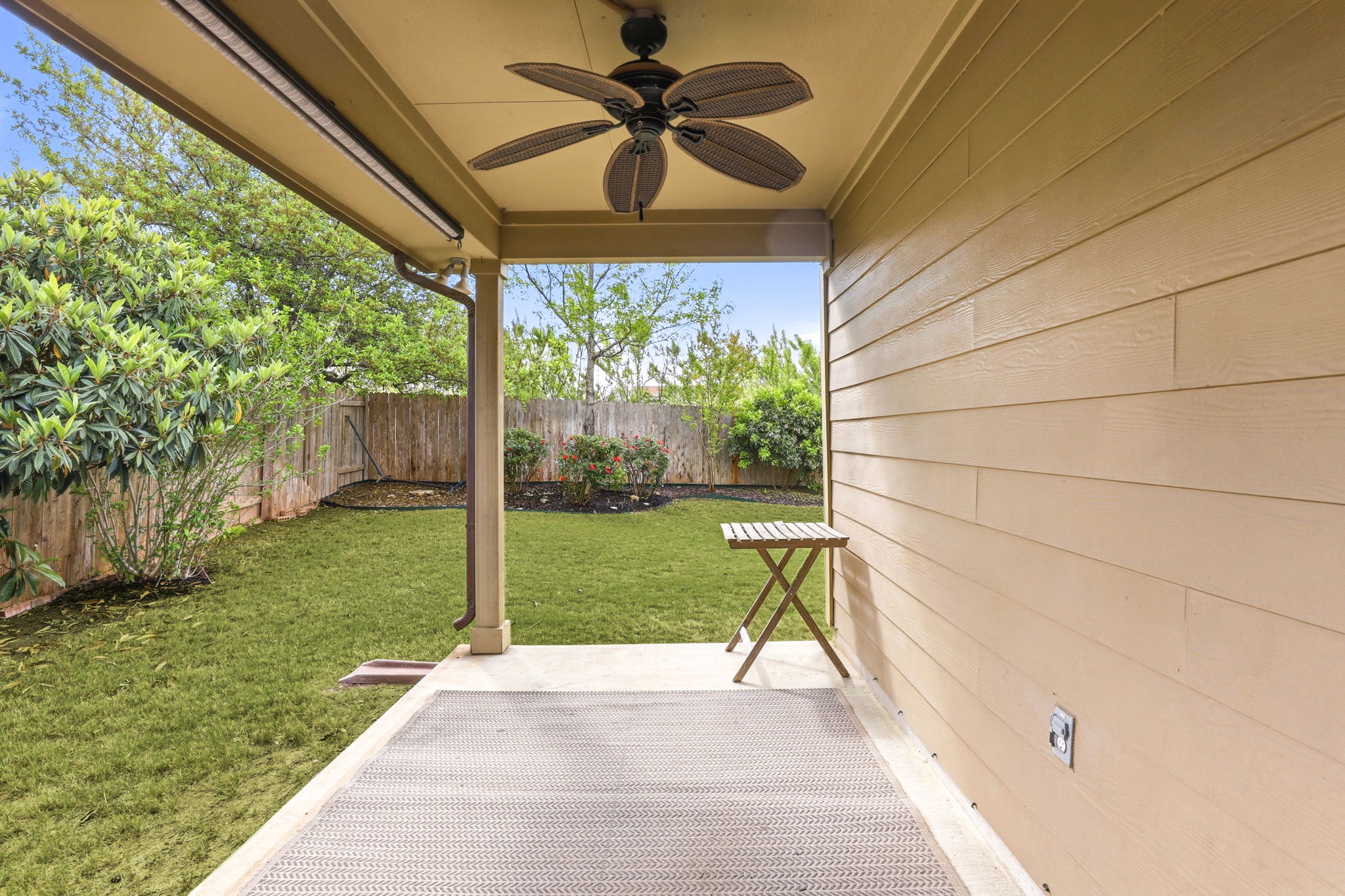 152 Stone View Trail Austin, TX 78737 - Photo 25 of 29 a view of a backyard with garden
