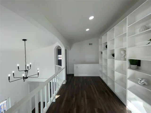 a view of hallway with stairs