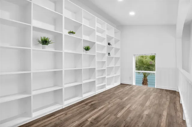a view of entryway with wooden floor