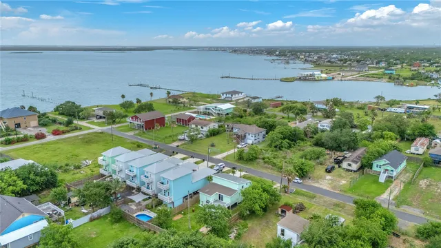 an aerial view of multiple house