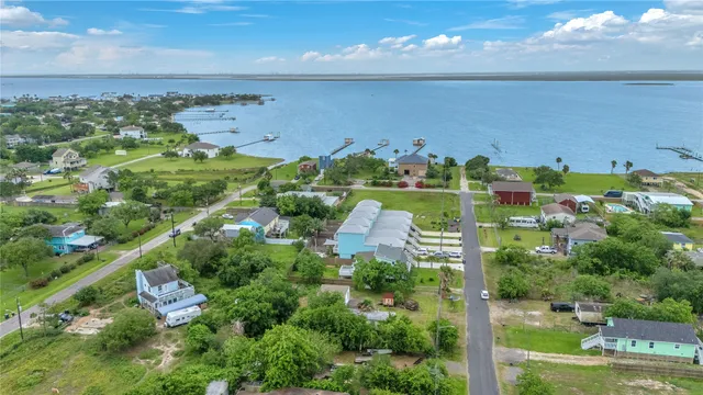 a porch with wooden floor