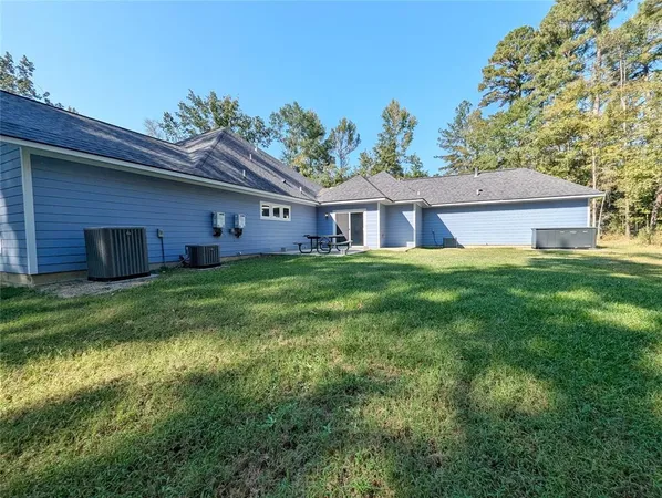 a house view with a garden space