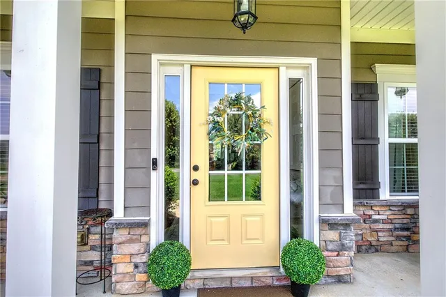 a front view of a house