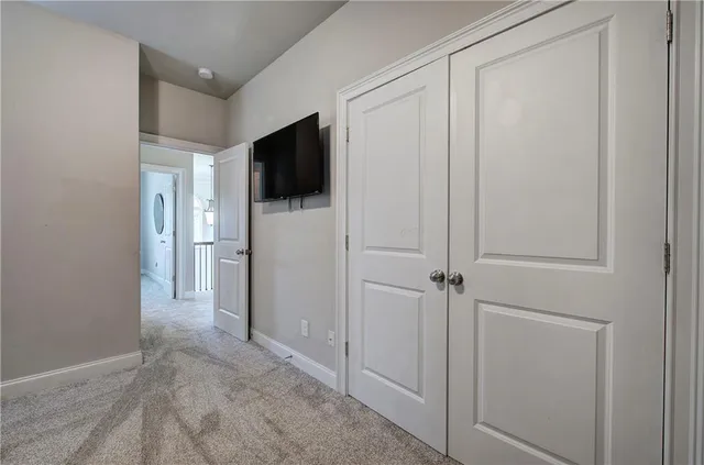 a view of a golf course with green space