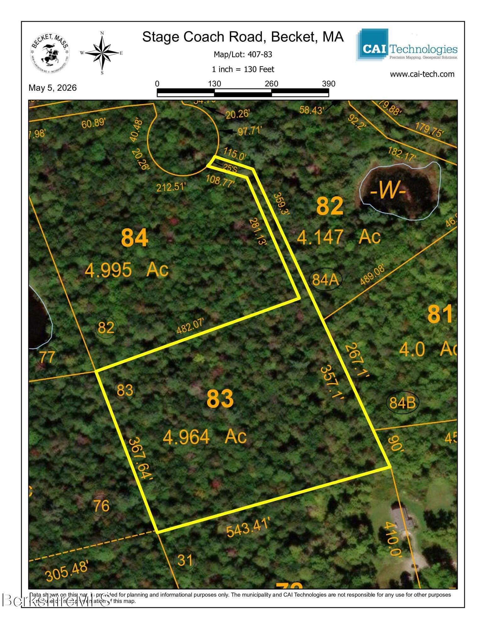 Aerial of Lot 83
