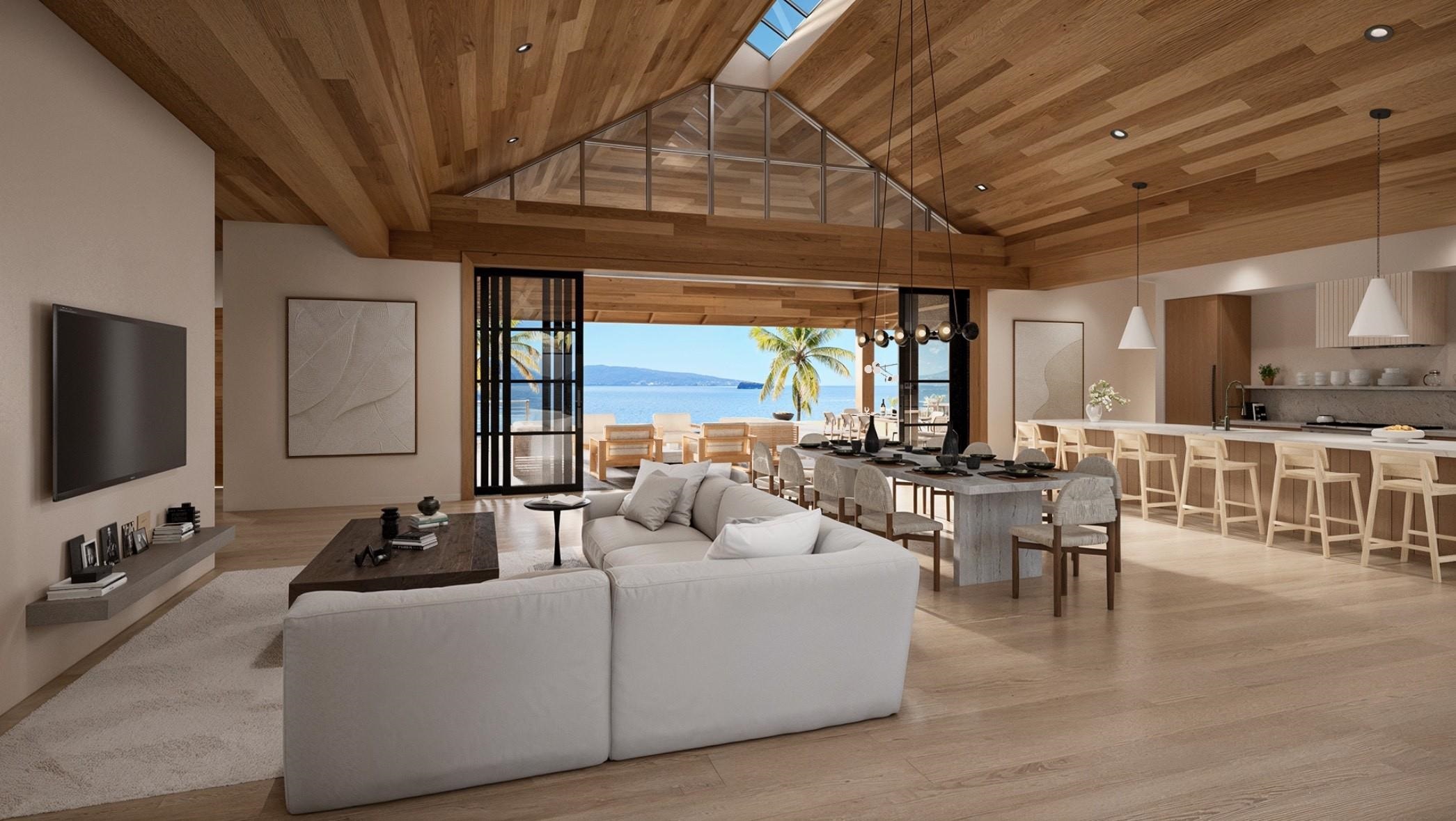 5171 Makena Road, Unit LOT 7 Kihei, HI 96753 - Photo 2 of 5 a living room with furniture and a flat screen tv