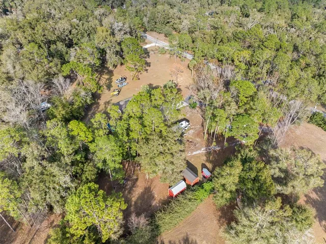 a backyard of a building