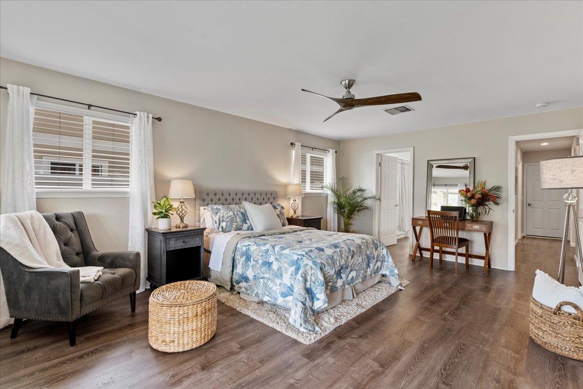 28 Papahi Loop Kahului, HI 96732 - Photo 30 of 50 a bedroom with bed and wooden floor