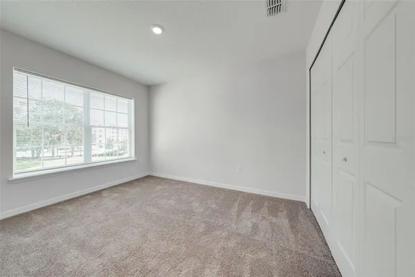 an empty room with a window