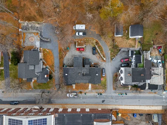 an aerial view of multiple house