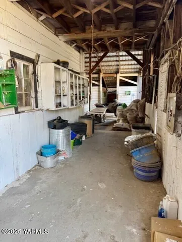 a water heater and sitting space