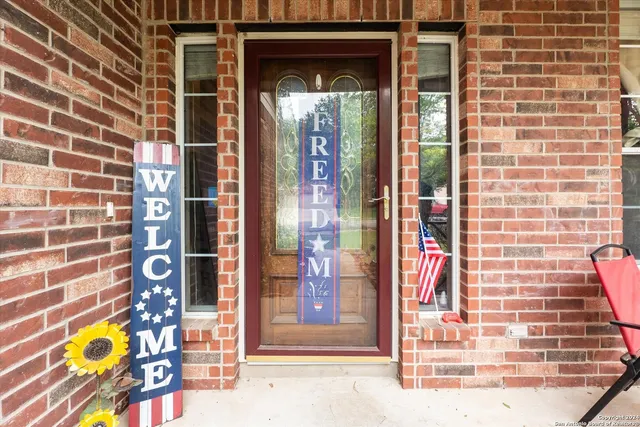 a view of a brick building with a window