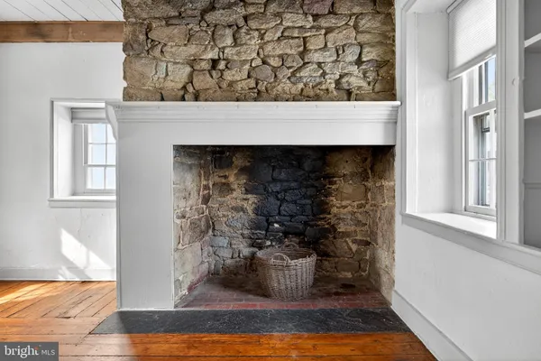 a view of a fireplace