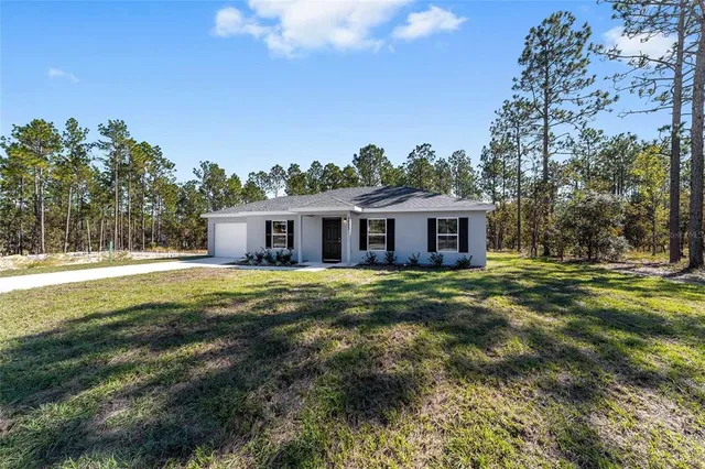 a view of a house with a backyard
