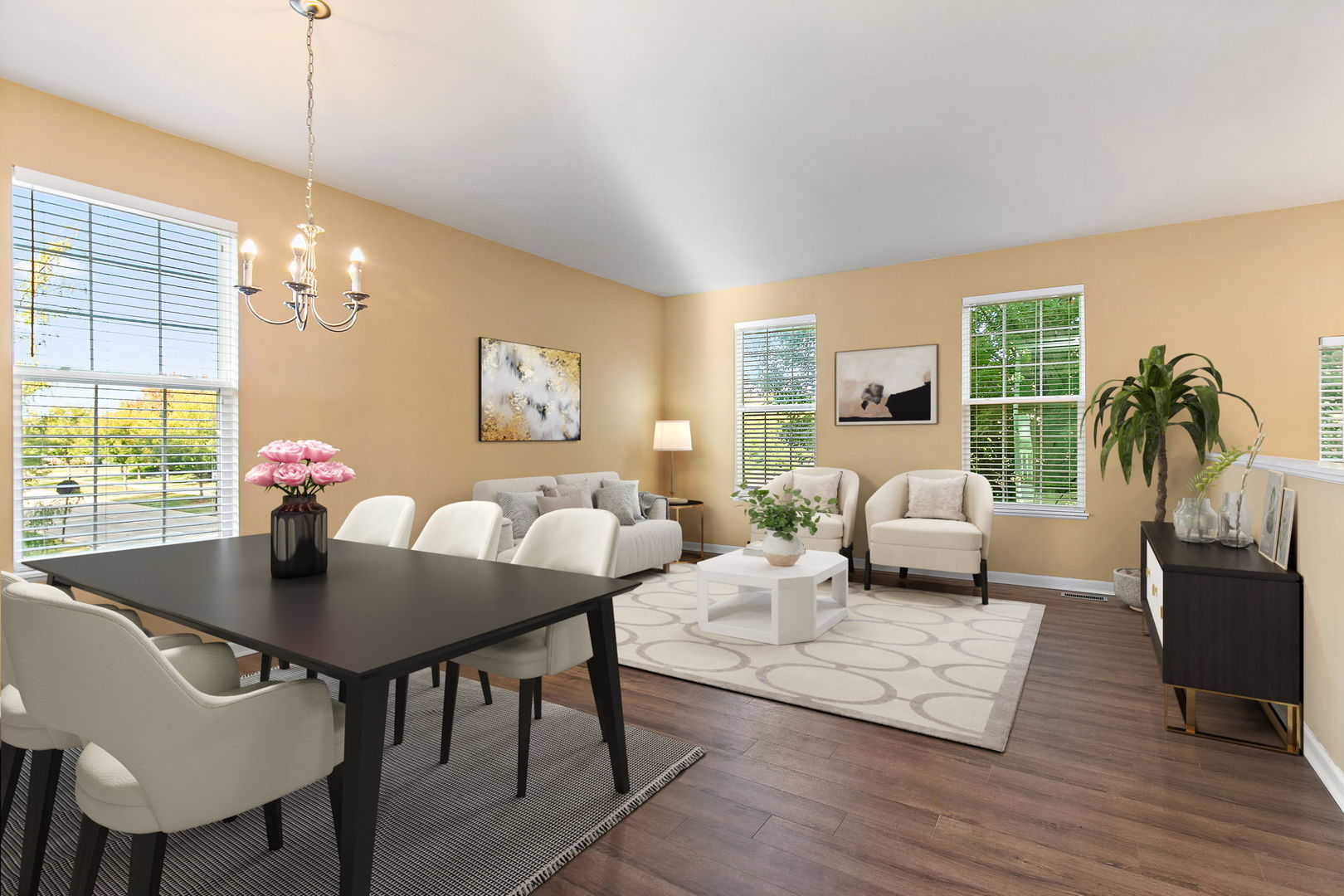 413 Town Center Boulevard Gilberts, IL 60136 - Photo 3 of 34 a living room with furniture and a large window