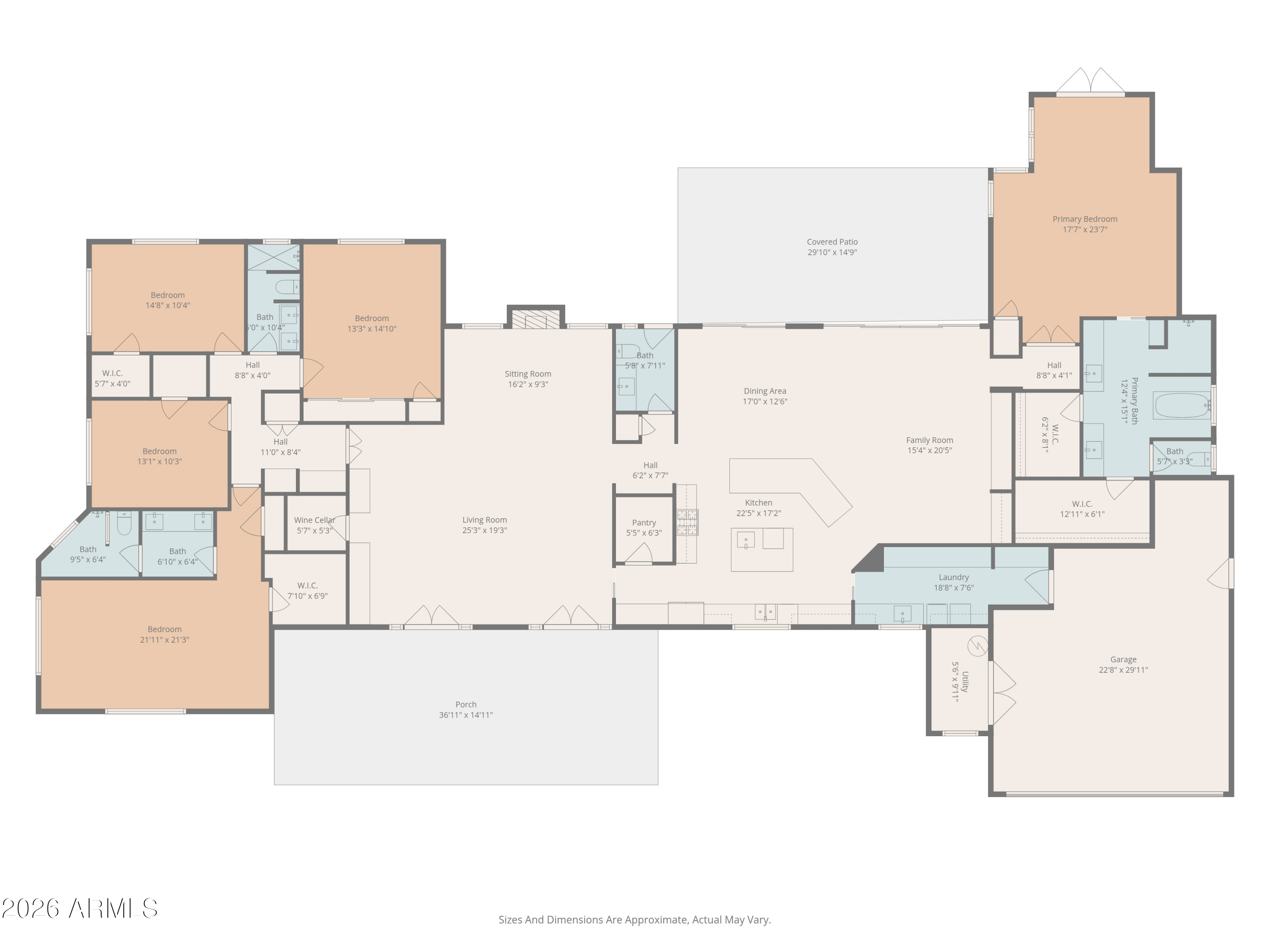 4139 East Colter Street Phoenix, AZ 85018 - Photo 58 of 58 a picture of a floor plan