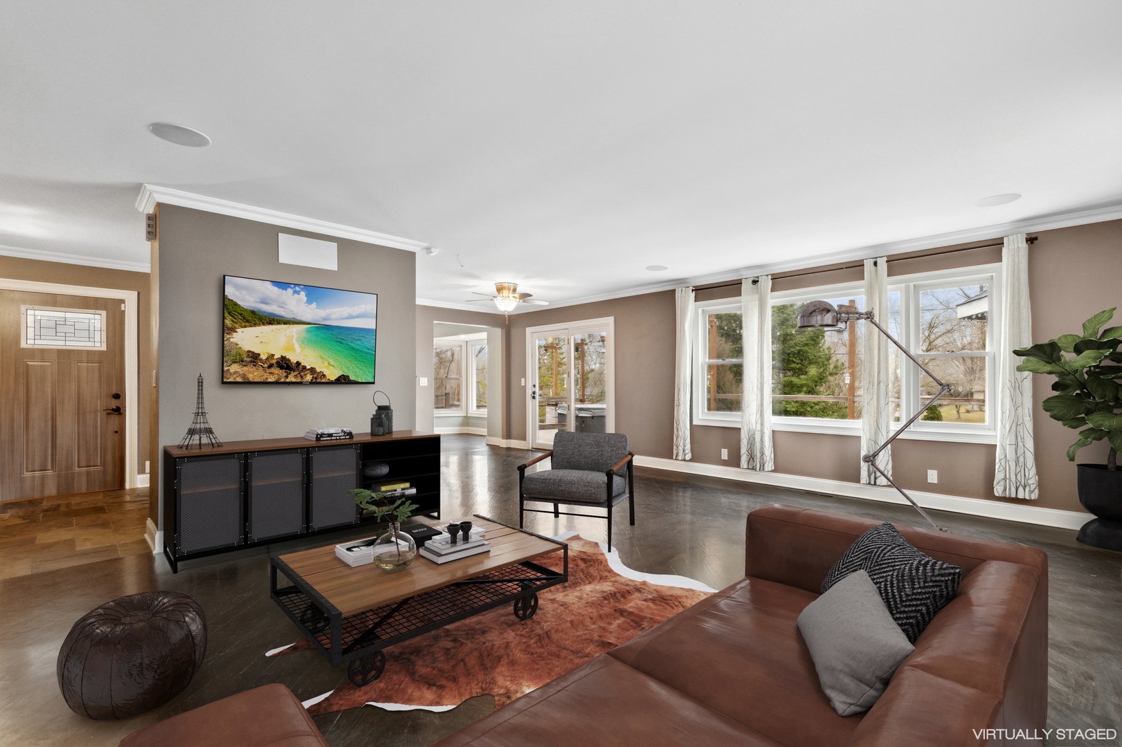 1000 Hollywood Boulevard McHenry, IL 60050 - Photo 2 of 16 a living room with furniture and a flat screen tv