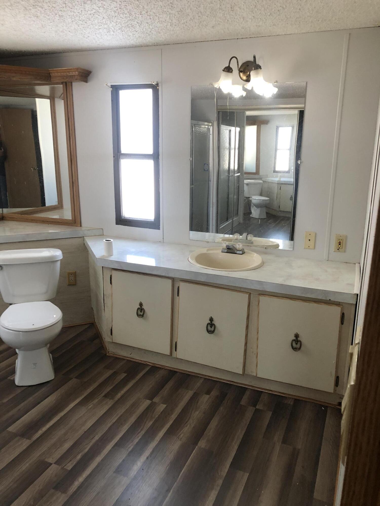 9210 Potts Creek Road Covington, VA 24426 - Photo 21 of 28 a spacious bathroom with a toilet sink and mirror