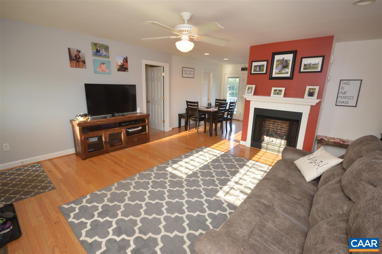 162 Stephens Loop Ruckersville, VA 22968 - Photo 2 of 29 a living room with furniture a flat screen tv and a fireplace