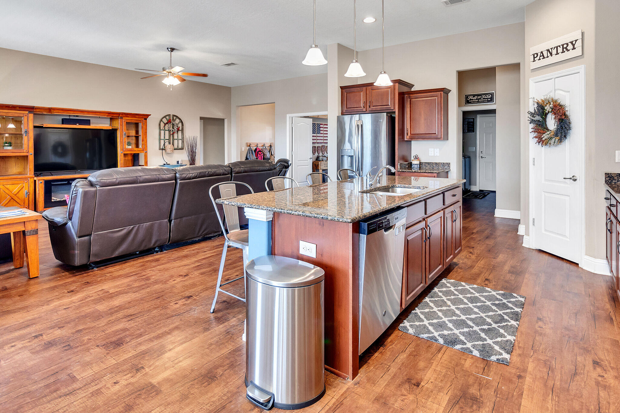 3044 Crown Creek Circle Crestview, FL 32539 - Photo 13 of 41 a view of kitchen with sink microwave and refrigerator