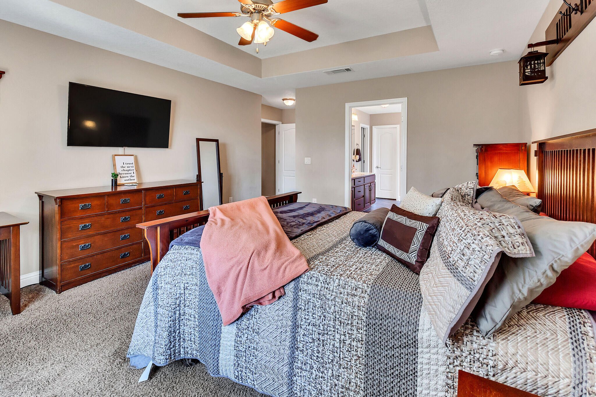 3044 Crown Creek Circle Crestview, FL 32539 - Photo 22 of 41 a bedroom with a bed and flat screen tv