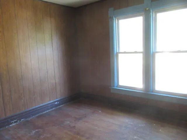 an empty room with a window